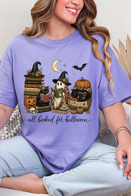 All Booked For Halloween Short Sleeve Relaxed Fit T-Shirt