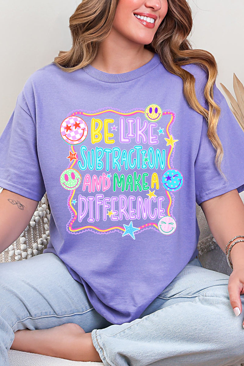 Playful Be Like Subtraction Short Sleeve Relaxed Fit T-Shirt
