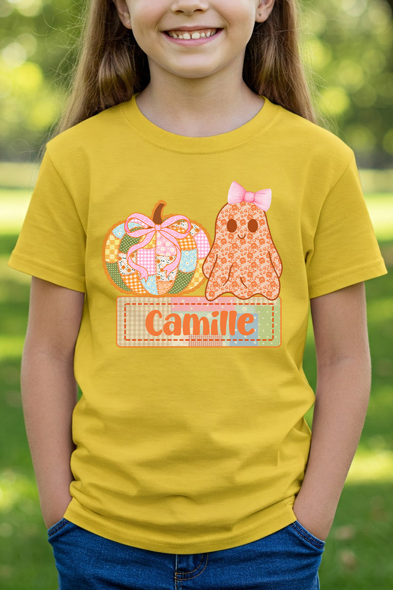 Youth Personalized Sweetly Spooky Short Sleeve Relaxed Fit T-Shirt *Enter Kid's Name