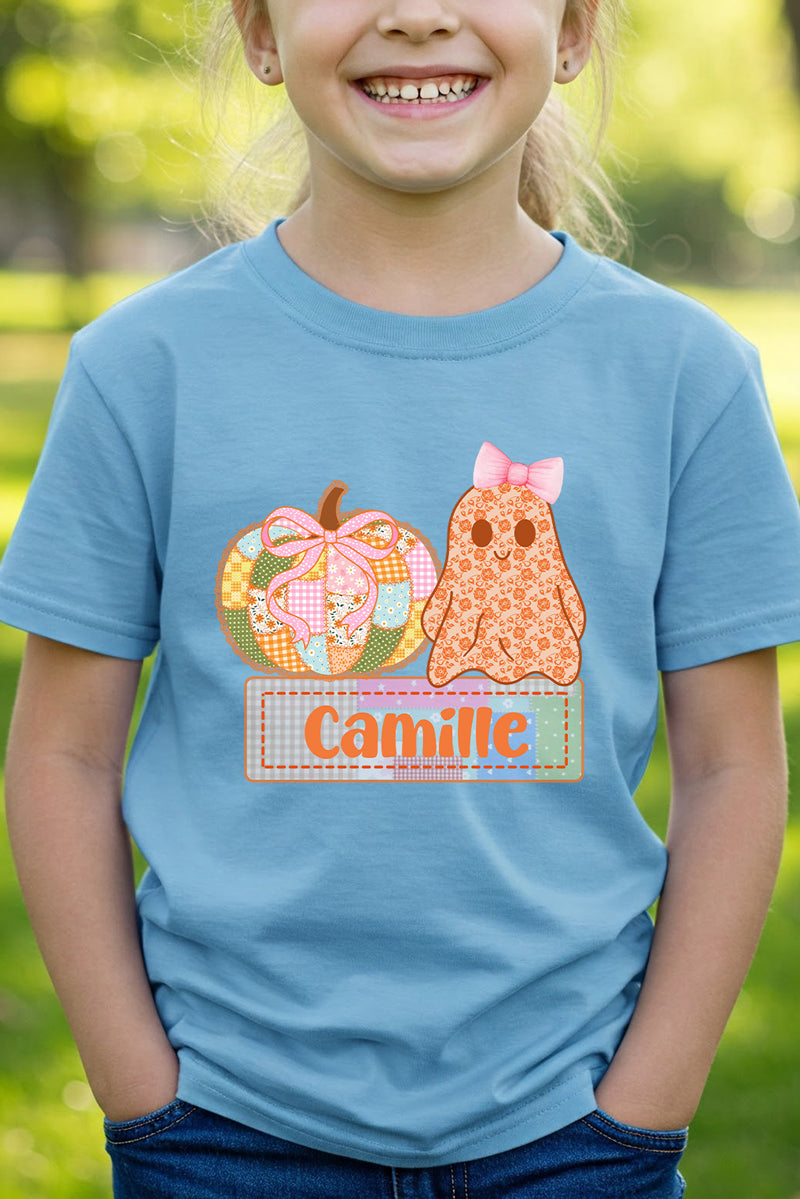 Youth Personalized Sweetly Spooky Short Sleeve Relaxed Fit T-Shirt *Enter Kid's Name