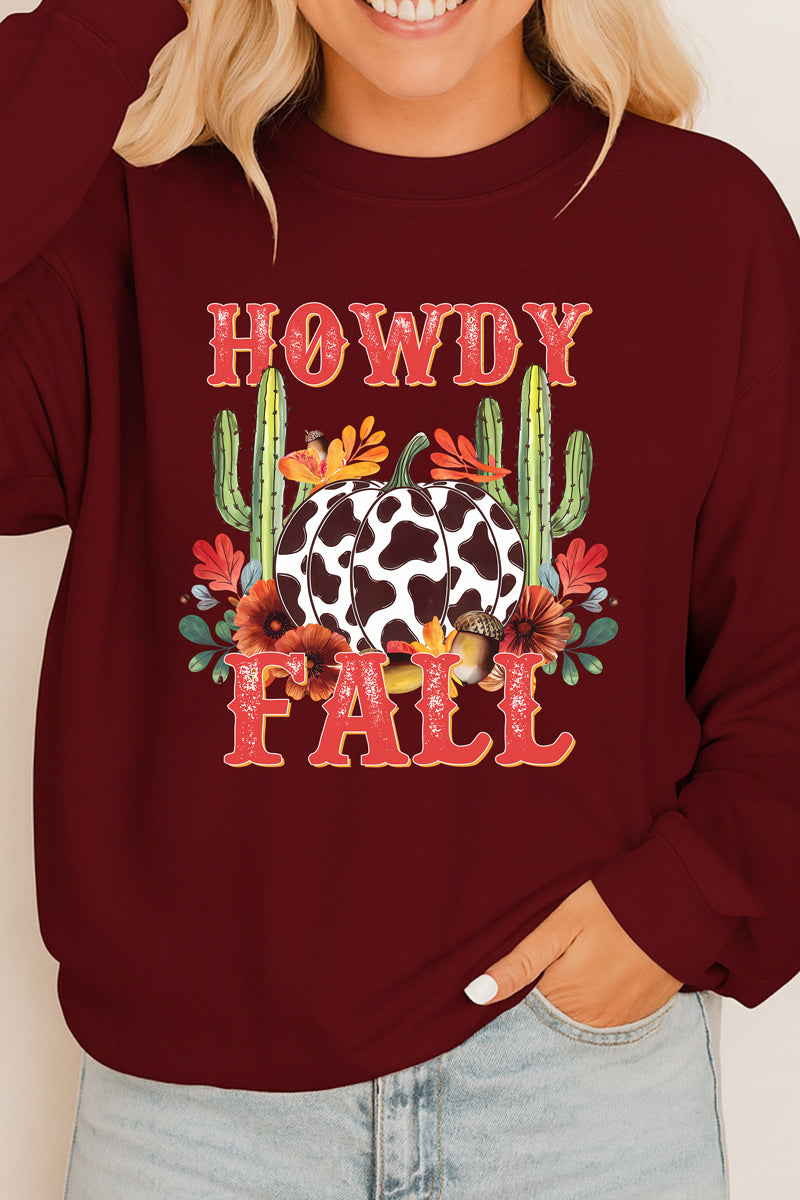 Desert Howdy Fall Heavy Cotton Long Sleeve Adult T-Shirt