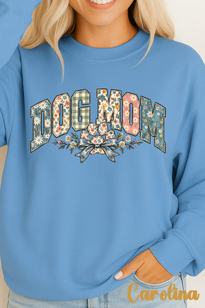 Dog Mom Petals & Paw Heavy Cotton Long Sleeve Adult T-Shirt