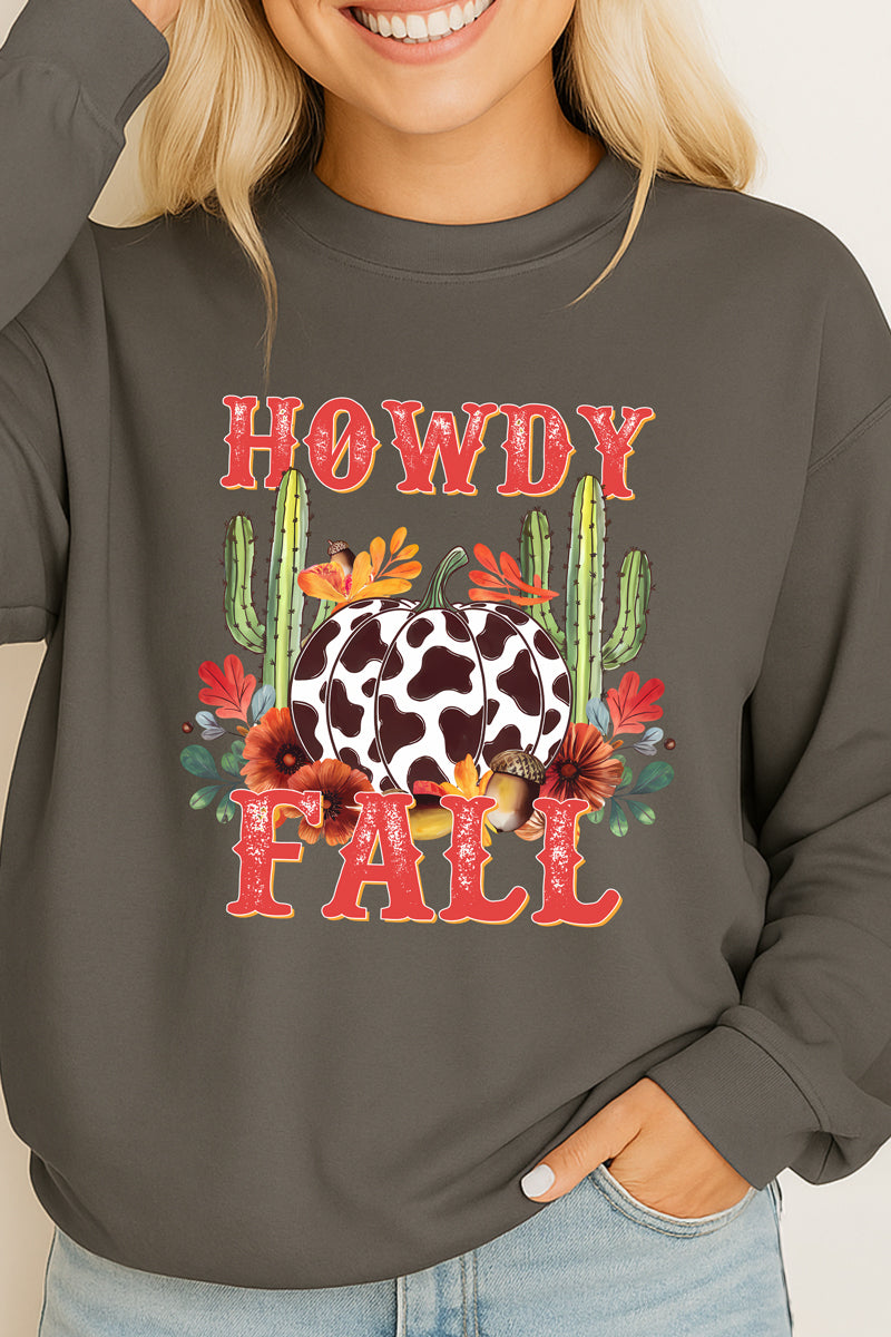 Desert Howdy Fall Heavy Cotton Long Sleeve Adult T-Shirt