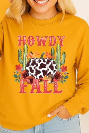 Desert Howdy Fall Heavy Cotton Long Sleeve Adult T-Shirt