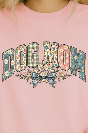 Dog Mom Petals & Paw Heavy Cotton Long Sleeve Adult T-Shirt