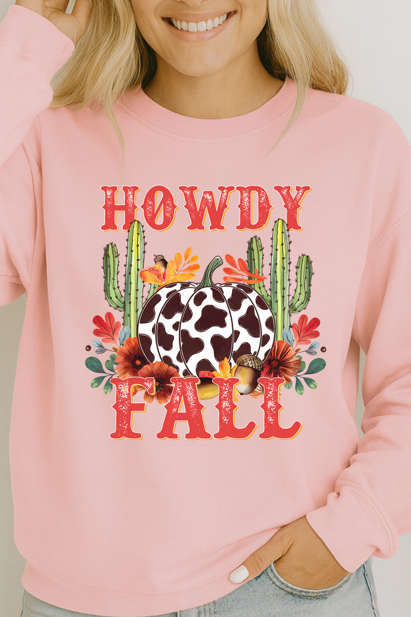 Desert Howdy Fall Heavy Cotton Long Sleeve Adult T-Shirt