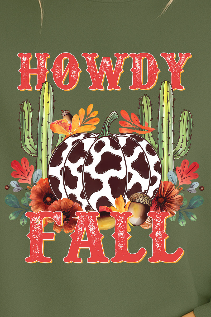 Desert Howdy Fall Heavy Cotton Long Sleeve Adult T-Shirt