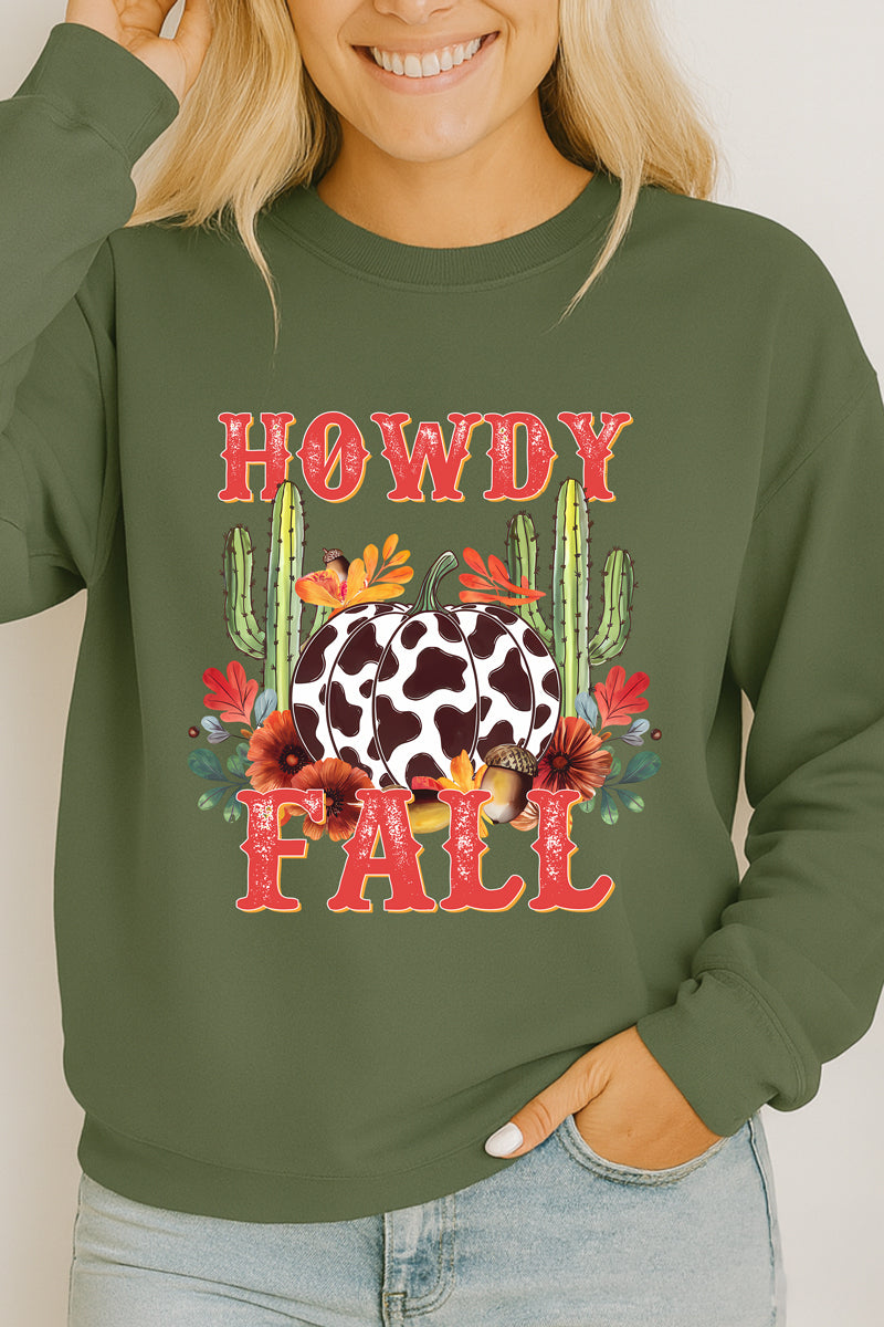 Desert Howdy Fall Heavy Cotton Long Sleeve Adult T-Shirt
