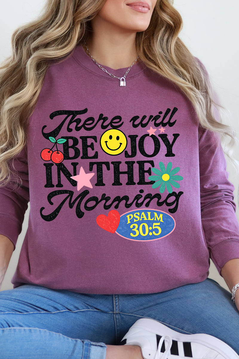 Joy In The Morning Comfort Colors Heavyweight Long T-Shirt