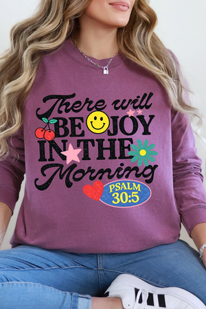 Joy In The Morning Comfort Colors Heavyweight Long T-Shirt