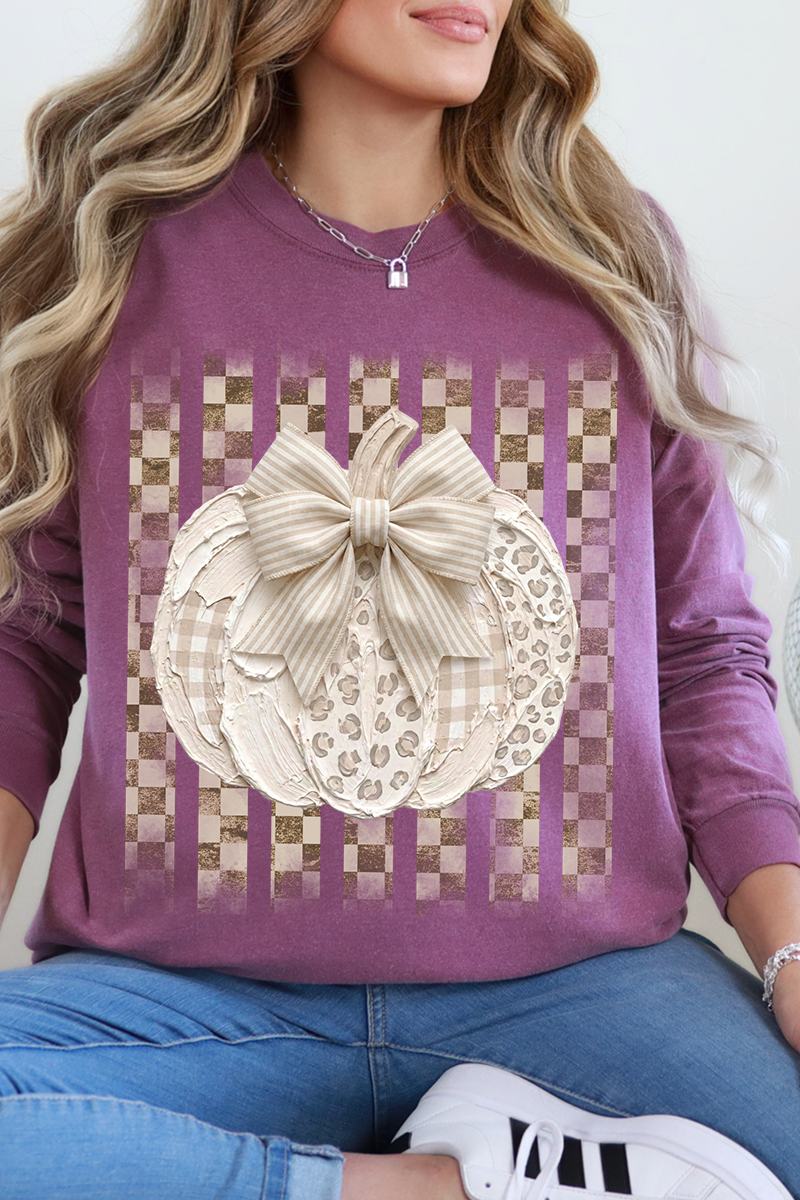 Painted Pumpkin Latte Comfort Colors Heavyweight Long T-Shirt
