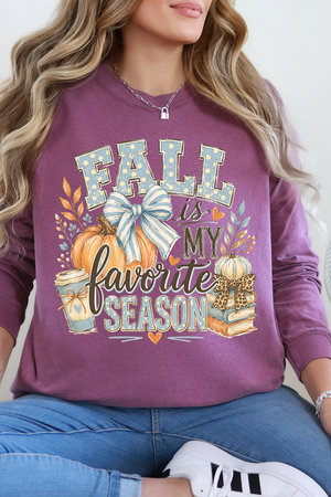 Fall Season Charm Comfort Colors Heavyweight Long T-Shirt