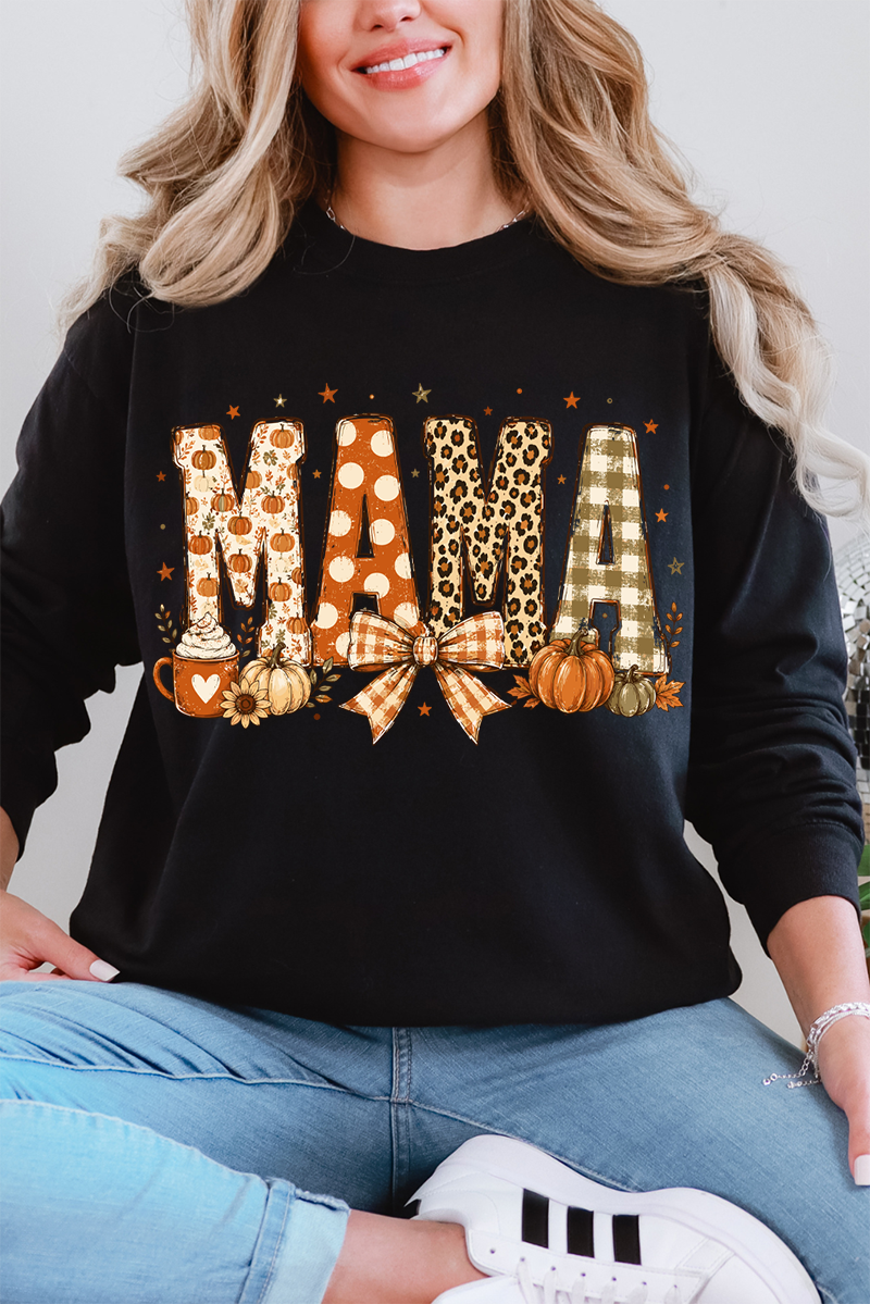 Pumpkin Spice Mama Comfort Colors Heavyweight Long T-Shirt