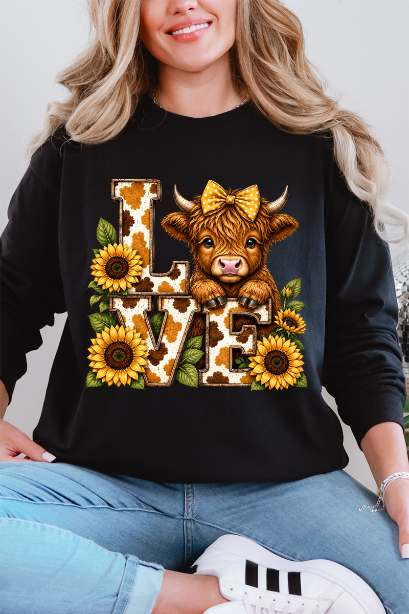 Little Highland Love Comfort Colors Heavyweight Long T-Shirt