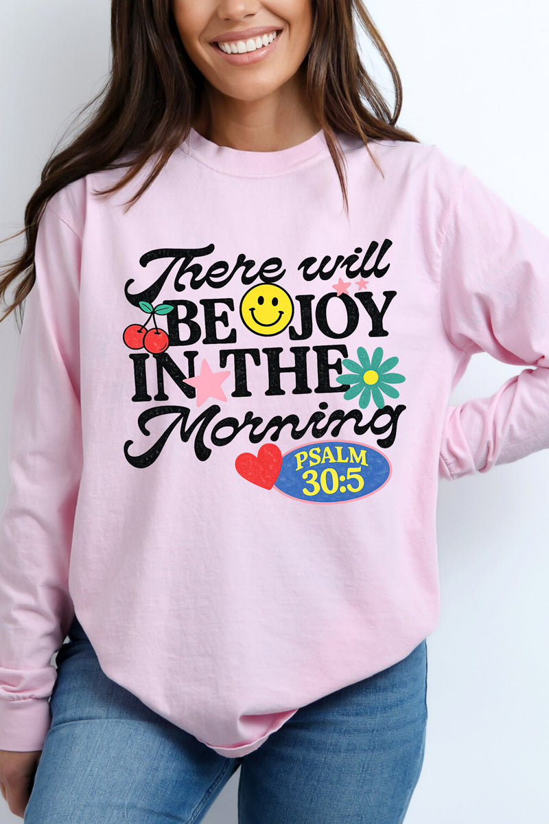 Joy In The Morning Comfort Colors Heavyweight Long T-Shirt