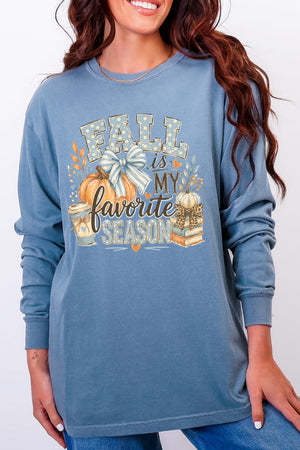Fall Season Charm Comfort Colors Heavyweight Long T-Shirt
