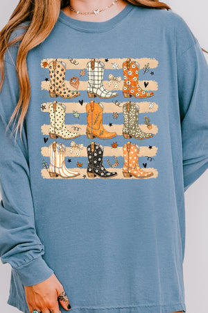 Kickin' Up Autumn Comfort Colors Heavyweight Long Sleeve T-Shirt