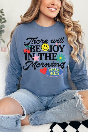 Joy In The Morning Comfort Colors Heavyweight Long T-Shirt