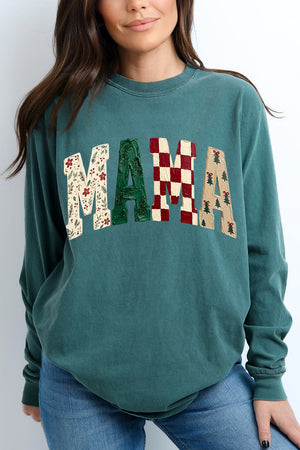 Merry Mama Mix Comfort Colors Heavyweight Long T-Shirt