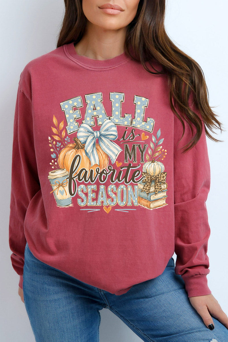 Fall Season Charm Comfort Colors Heavyweight Long T-Shirt