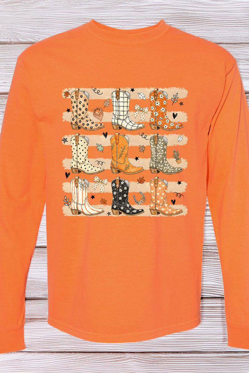 Kickin' Up Autumn Comfort Colors Heavyweight Long Sleeve T-Shirt