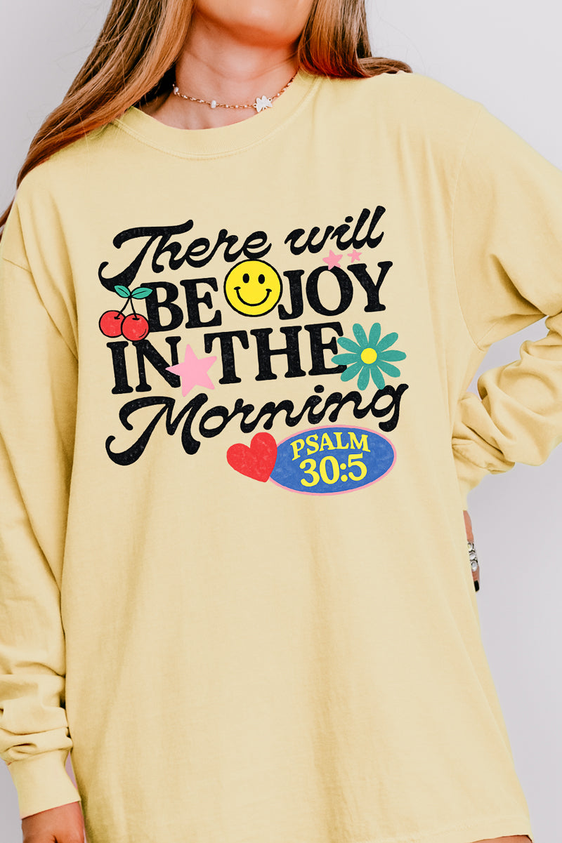 Joy In The Morning Comfort Colors Heavyweight Long T-Shirt