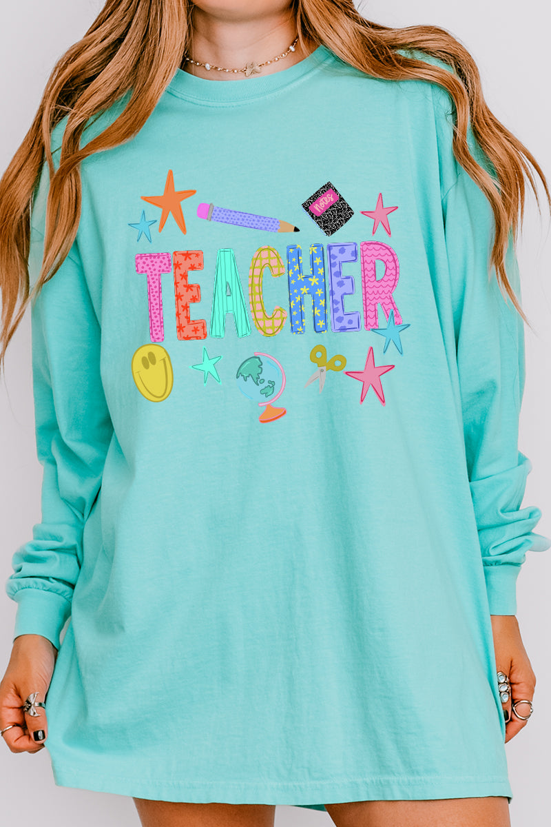 Classroom Charm Comfort Colors Heavyweight Long Sleeve T-Shirt