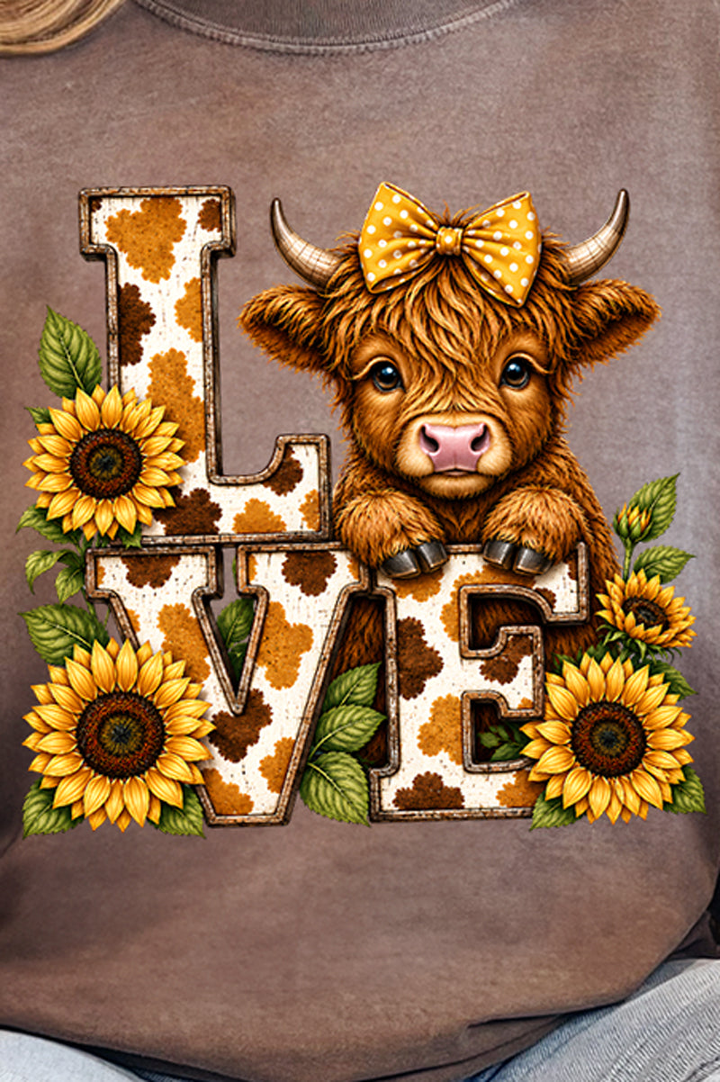 Little Highland Love Comfort Colors Heavyweight Long T-Shirt