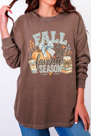 Fall Season Charm Comfort Colors Heavyweight Long T-Shirt