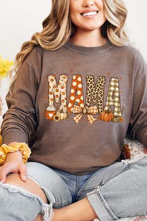 Pumpkin Spice Mama Comfort Colors Heavyweight Long T-Shirt