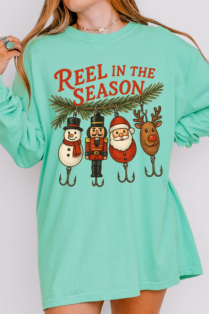 Reel In The Season Comfort Colors Heavyweight Long Sleeve T-Shirt