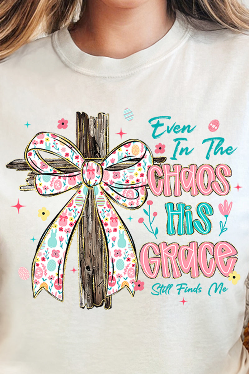 In The Chaos Coquette Cross Comfort Colors Heavyweight Long T-Shirt