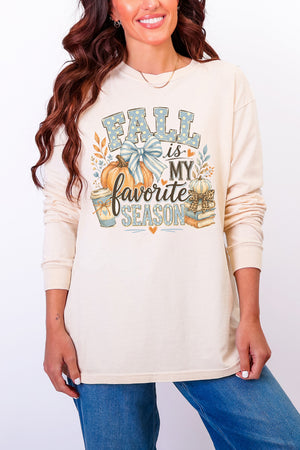 Fall Season Charm Comfort Colors Heavyweight Long T-Shirt
