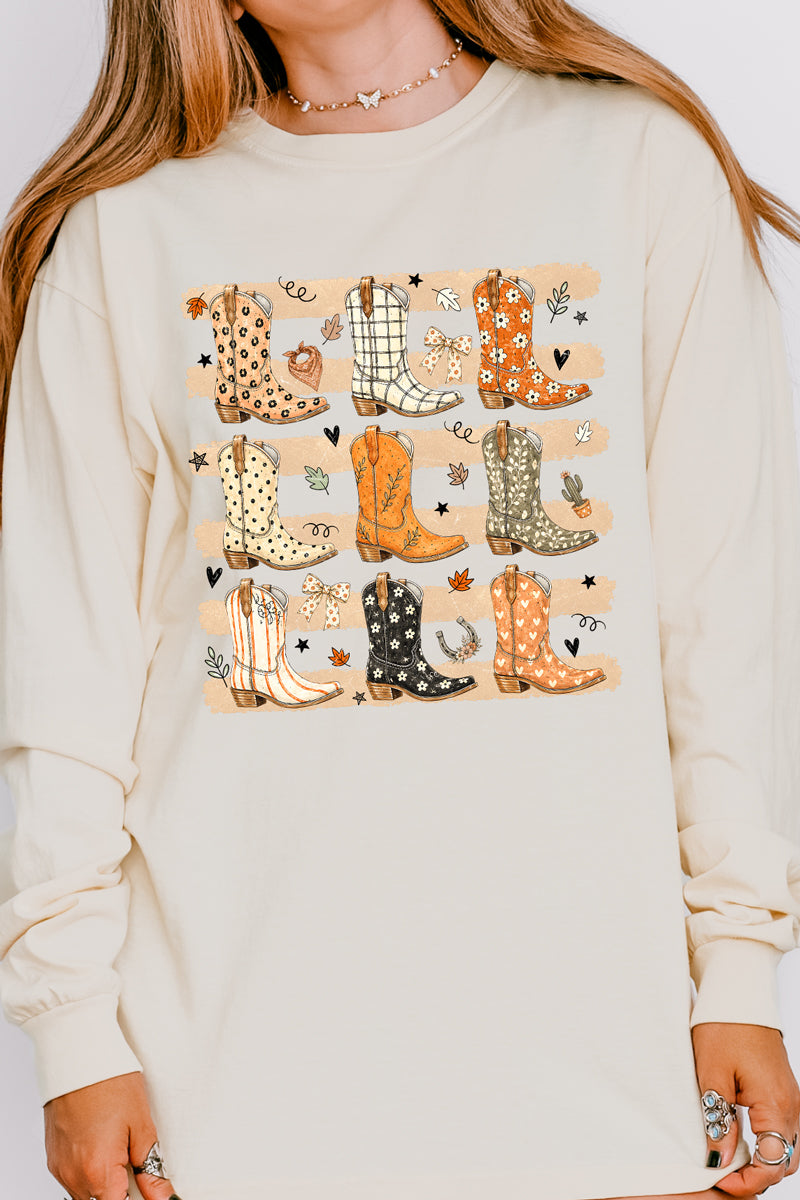Kickin' Up Autumn Comfort Colors Heavyweight Long Sleeve T-Shirt
