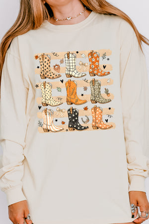 Kickin' Up Autumn Comfort Colors Heavyweight Long Sleeve T-Shirt