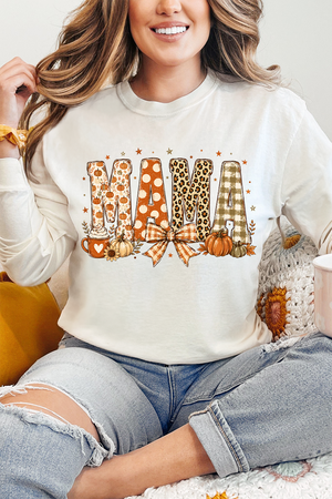 Pumpkin Spice Mama Comfort Colors Heavyweight Long T-Shirt