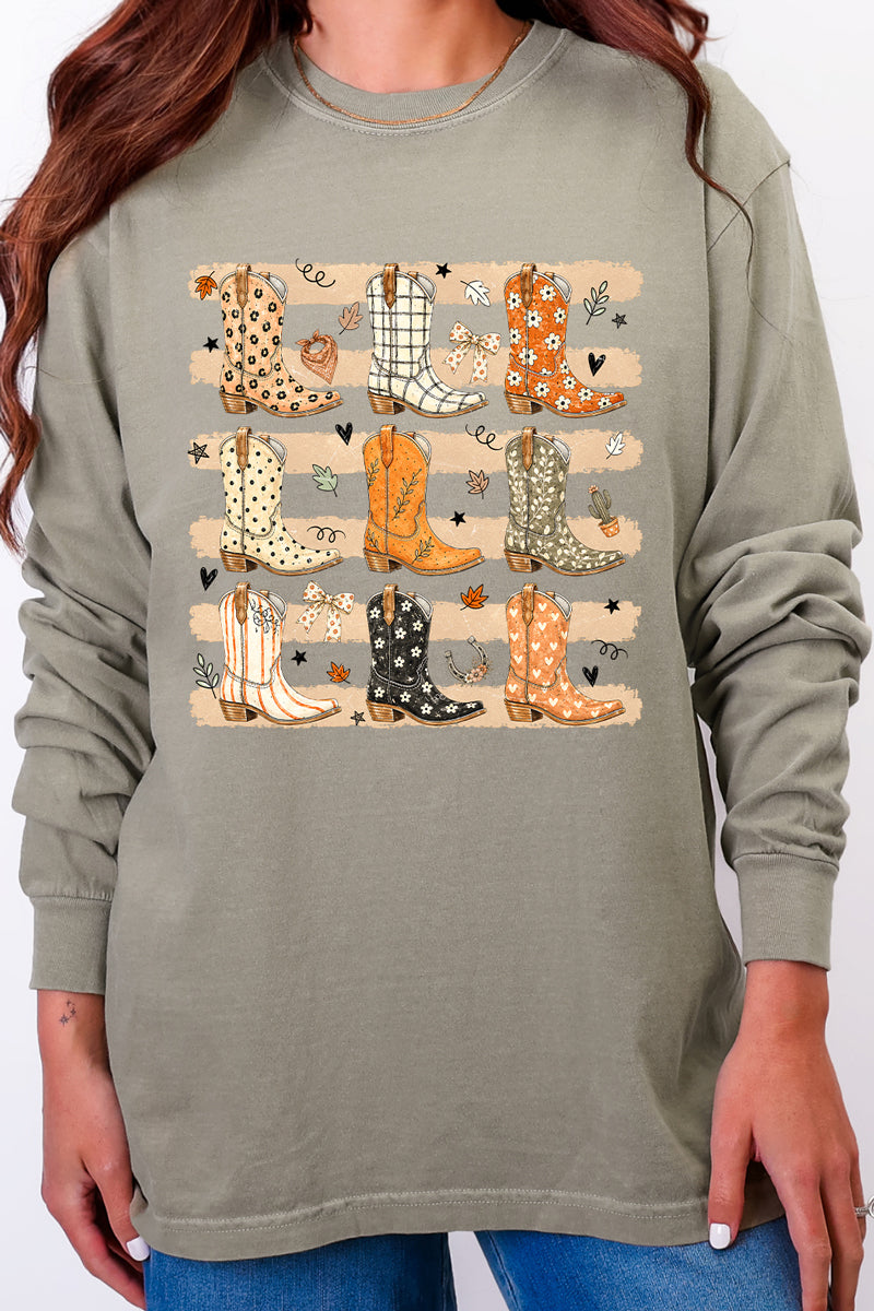 Kickin' Up Autumn Comfort Colors Heavyweight Long Sleeve T-Shirt