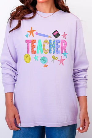 Classroom Charm Comfort Colors Heavyweight Long Sleeve T-Shirt