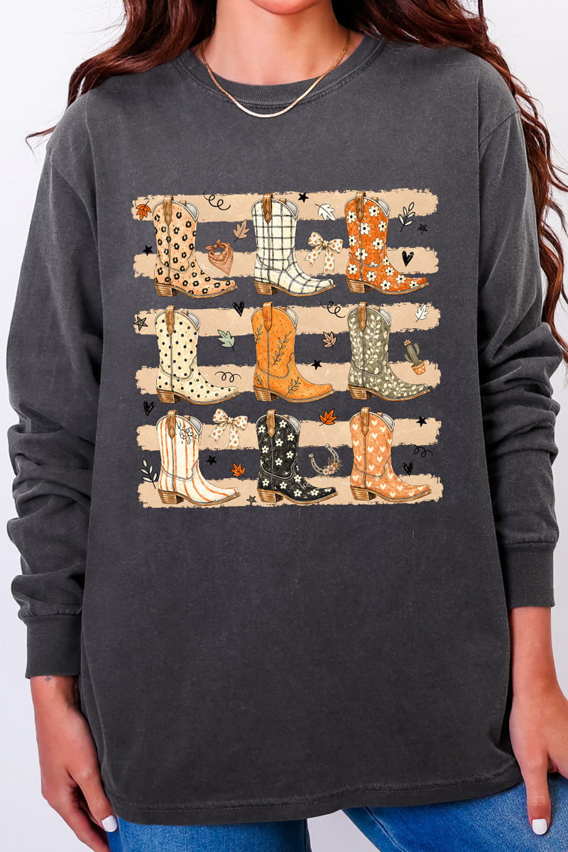 Kickin' Up Autumn Comfort Colors Heavyweight Long Sleeve T-Shirt