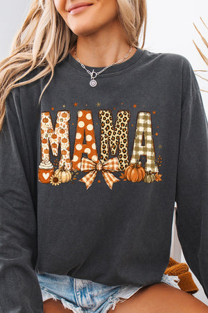Pumpkin Spice Mama Comfort Colors Heavyweight Long T-Shirt