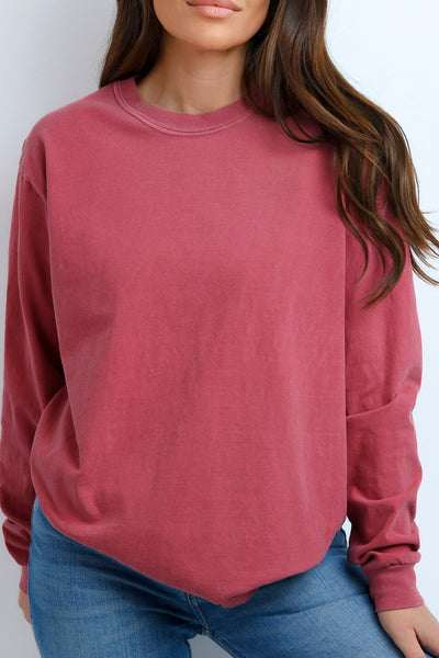 Shades of Red/Orange Comfort Colors Long Sleeve T-Shirt #6014
