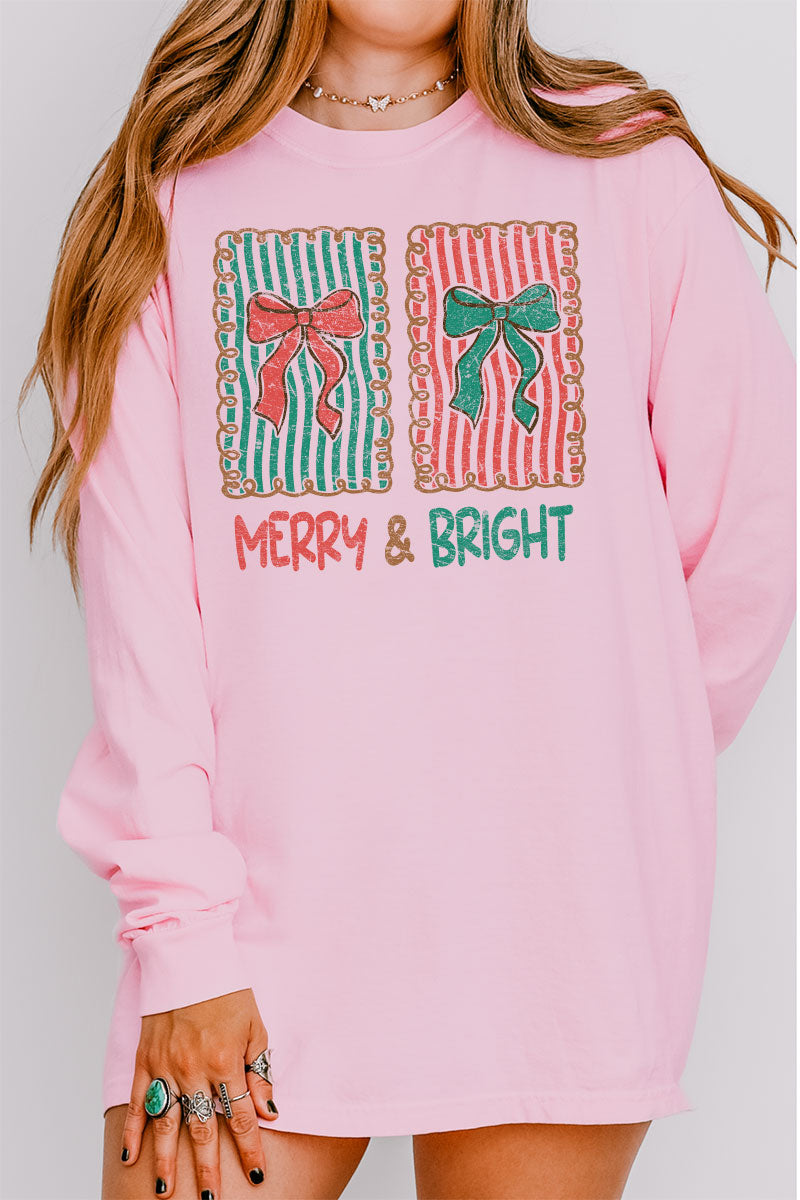 Merry & Bright Stamps Comfort Colors Heavyweight Long Sleeve T-Shirt