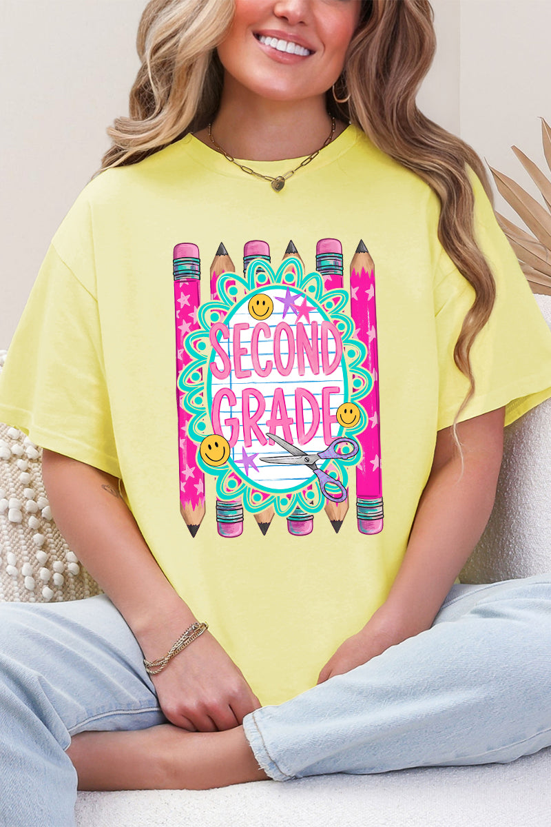 Primary Pencil Crew: Pre-K To Fourth Grade Softstyle Adult T-Shirt *Choose Your Grade