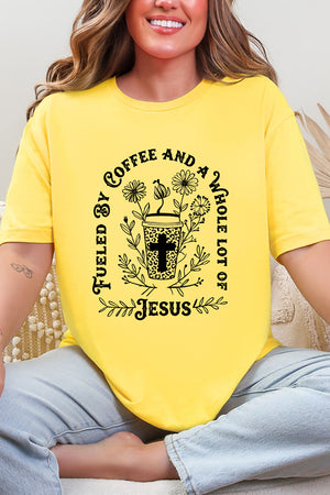 Black Coffee And A Whole Lotta Jesus Softstyle Adult T-Shirt