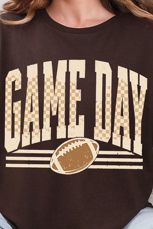 Checkered Taupe Game Day Softstyle Adult T-Shirt