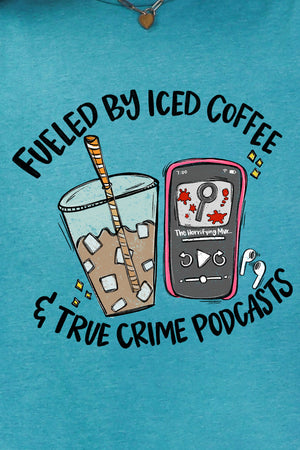 Iced Coffee & True Crime Softstyle Adult T-Shirt