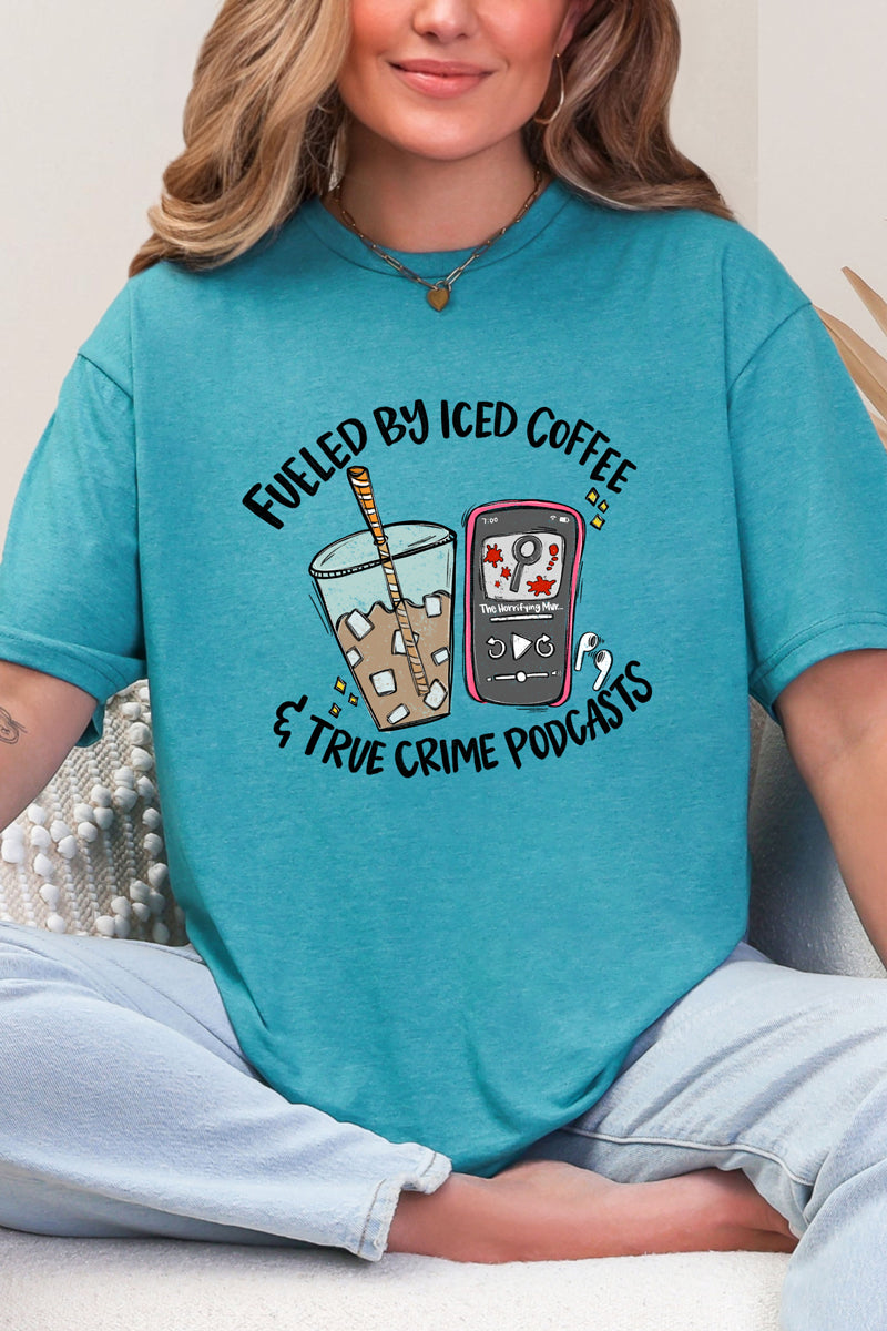 Iced Coffee & True Crime Softstyle Adult T-Shirt