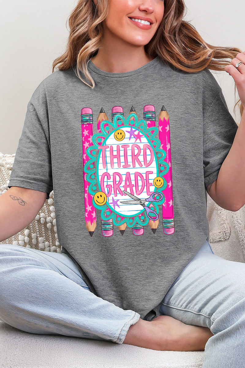 Primary Pencil Crew: Pre-K To Fourth Grade Softstyle Adult T-Shirt *Choose Your Grade