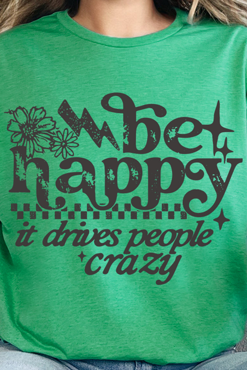 Black Be Happy Softstyle Adult T-Shirt