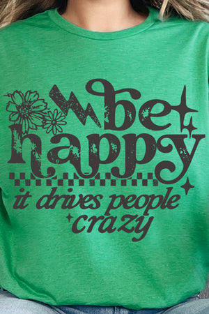 Black Be Happy Softstyle Adult T-Shirt